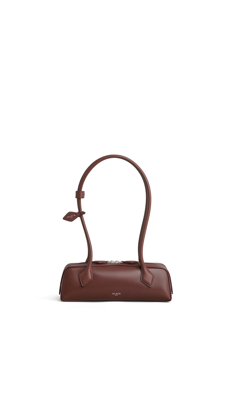 ALA&Iuml;A LE TECKEL SMALL BAG IN LEATHER BROWN