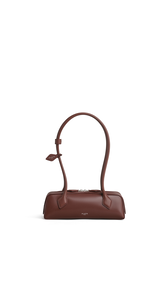 BROWN - ALA&Iuml;A LE TECKEL SMALL BAG IN LEATHER