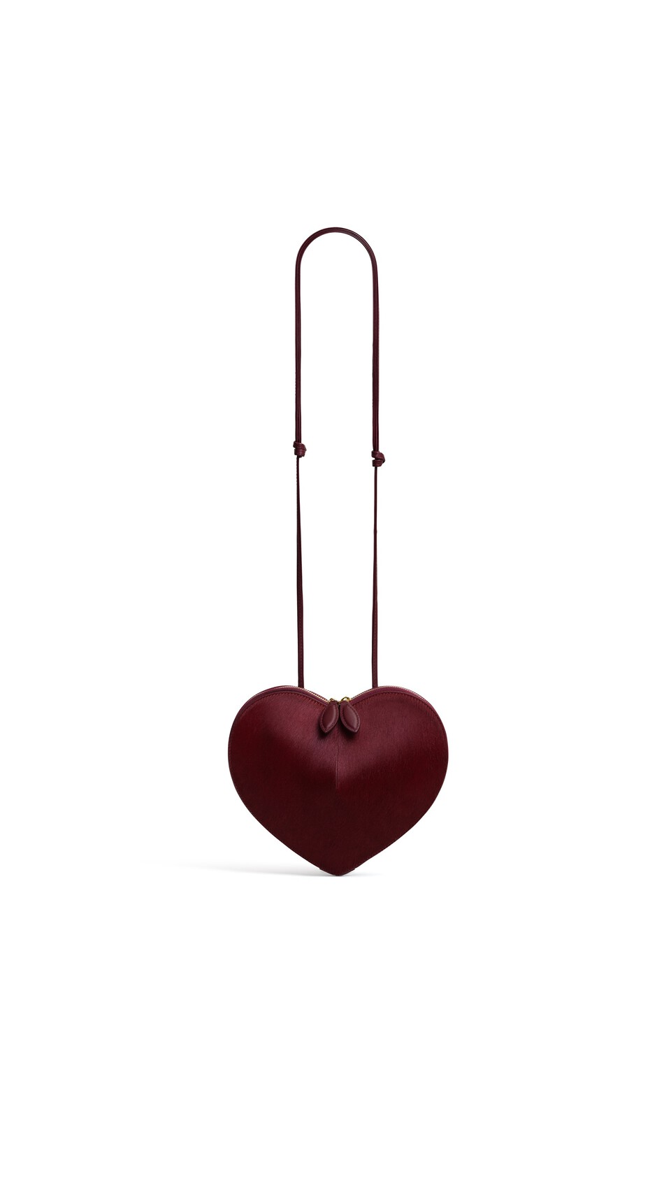 ALA&Iuml;A LE COEUR BI-MATERIAL IN HAIRCALF CHERRY