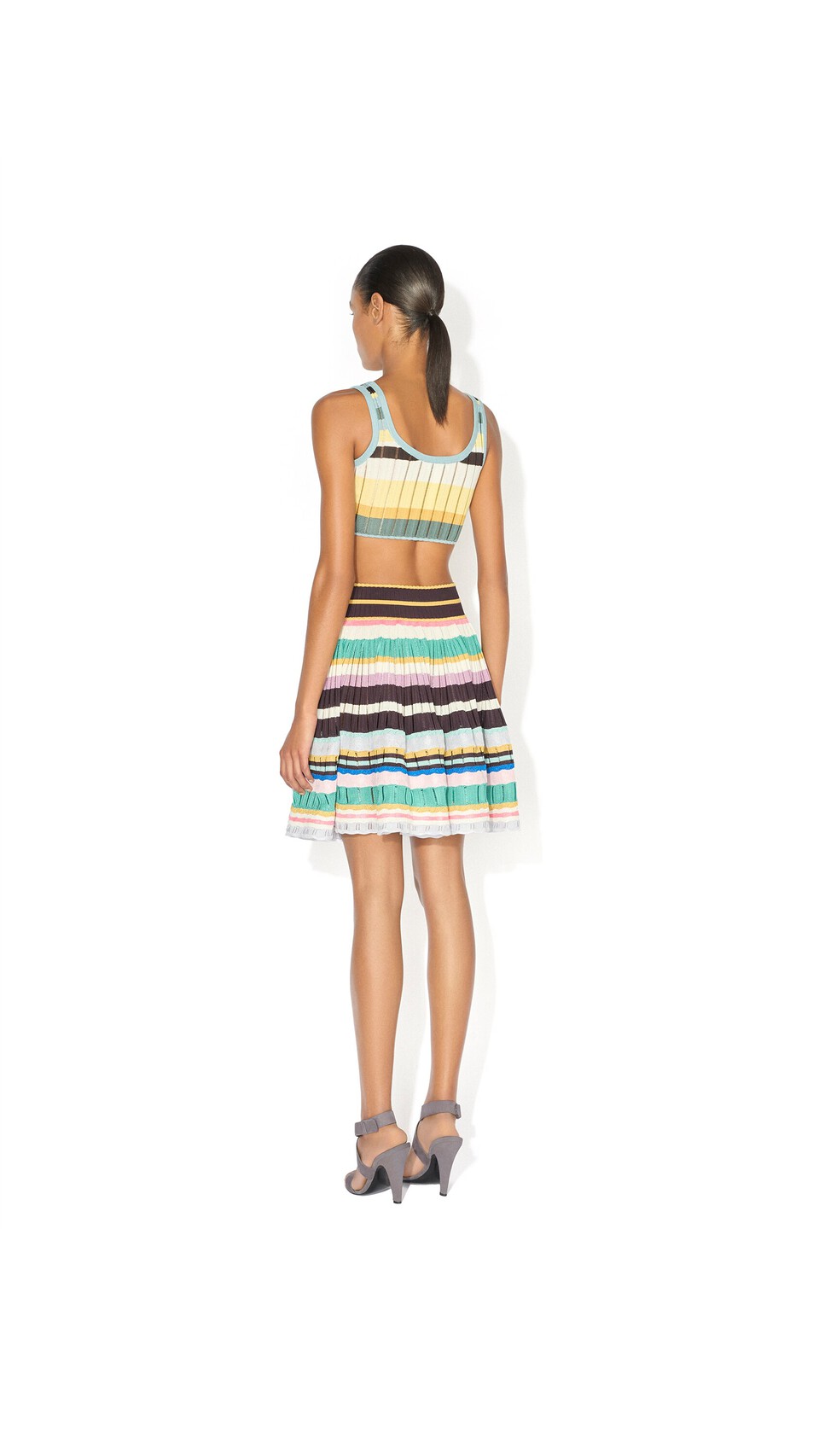 ALA&Iuml;A MULTICOLOR CRINOLINE BRALETTE MULTICOLOR YELLOW - View 3