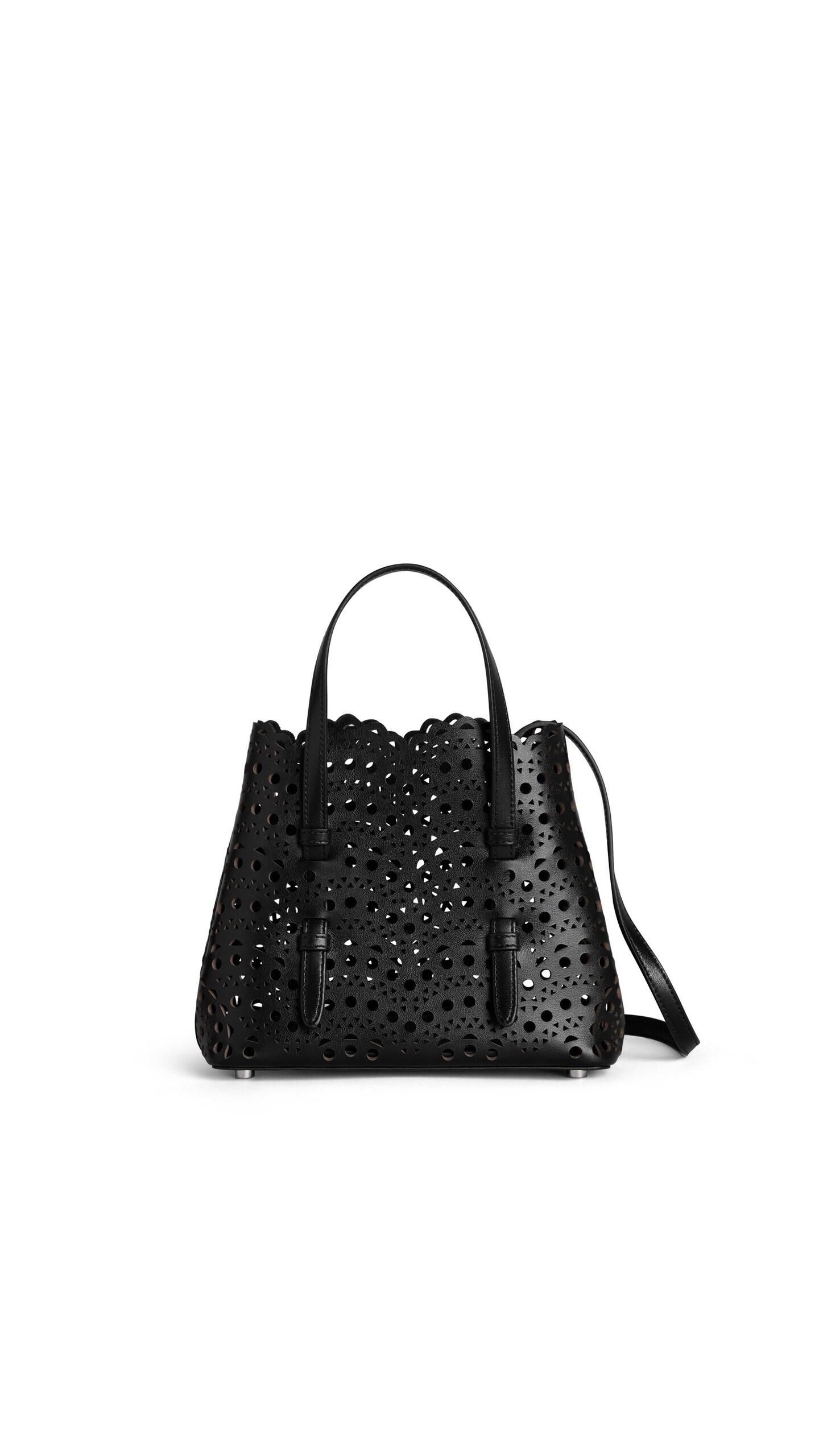 ALA&Iuml;A MINA 20 BAG IN VIENNE WAVE CALFSKIN BLACK