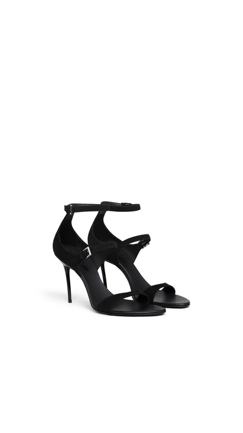 ALA&Iuml;A DROP STRAPPY SANDALS IN SUEDE BLACK - View 2