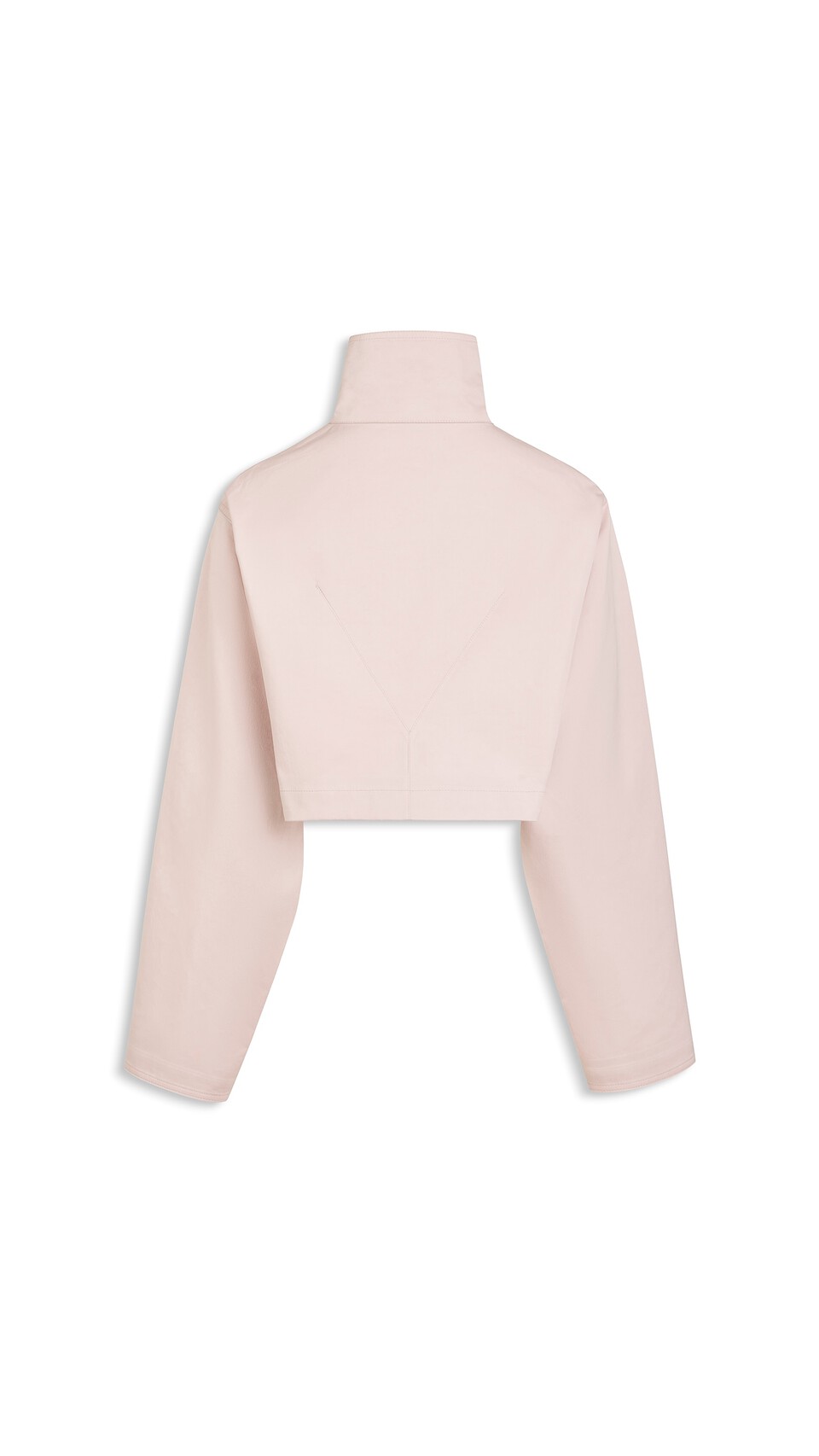 ALA&Iuml;A SILK COTTON CROPPED JACKET PINK - View 5