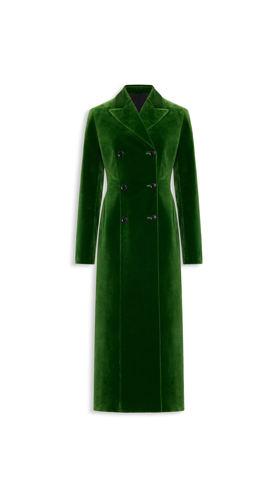 ALA&Iuml;A MANTEL AUS SAMT GR&Uuml;N