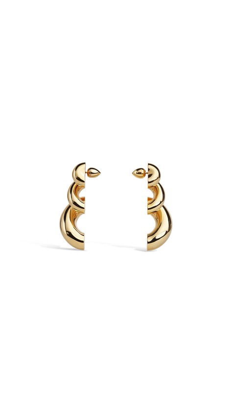 ALA&Iuml;A TORSION EARRINGS YELLOW GOLD METALS - View 2