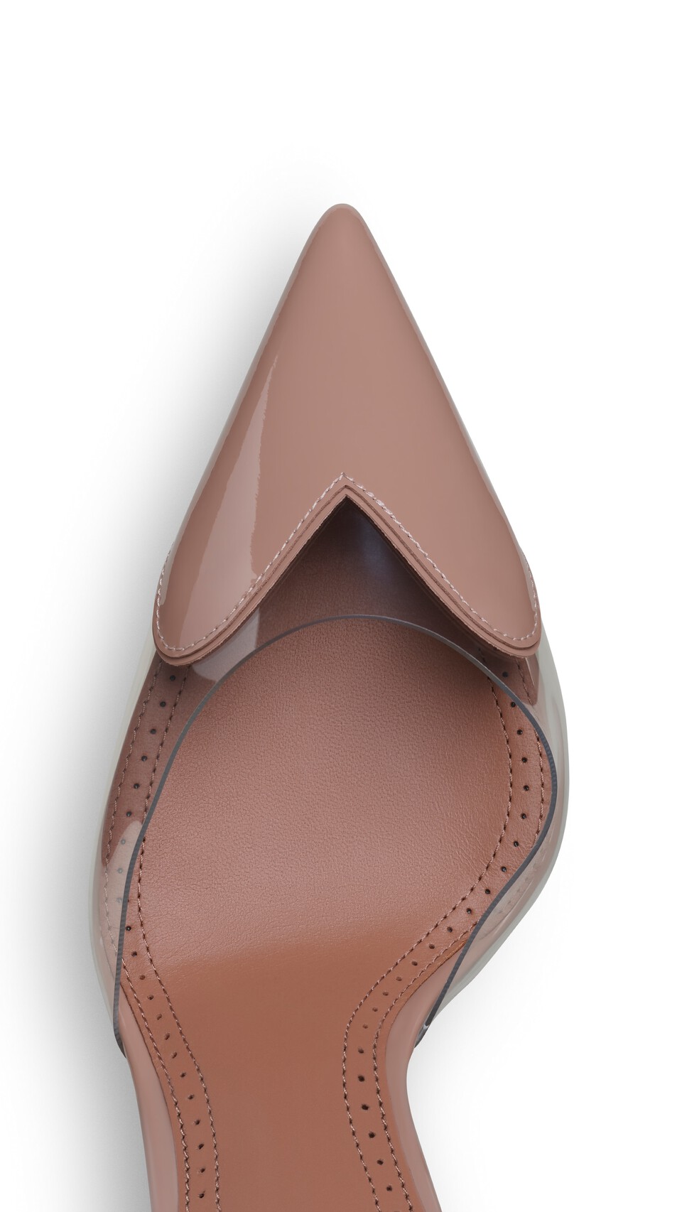 ALA&Iuml;A LE COEUR MULES IN PATENT CALFSKIN NUDE - View 4