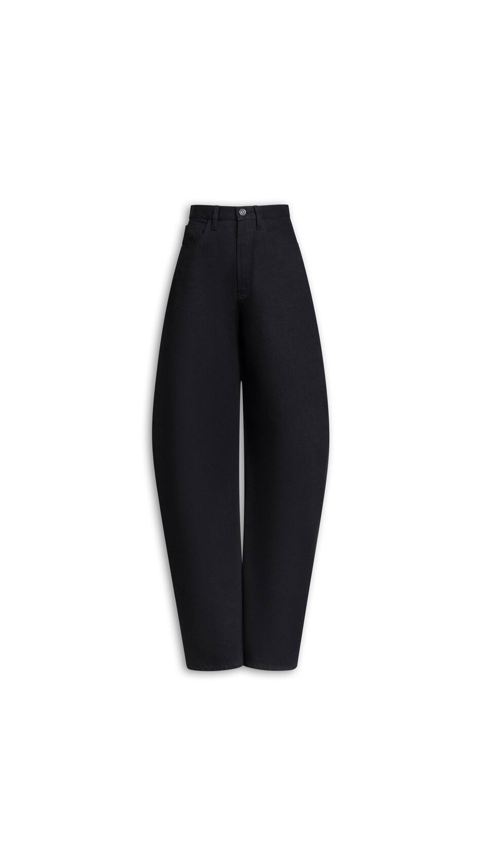 ALA&Iuml;A ROUND DENIM PANTS BLACK
