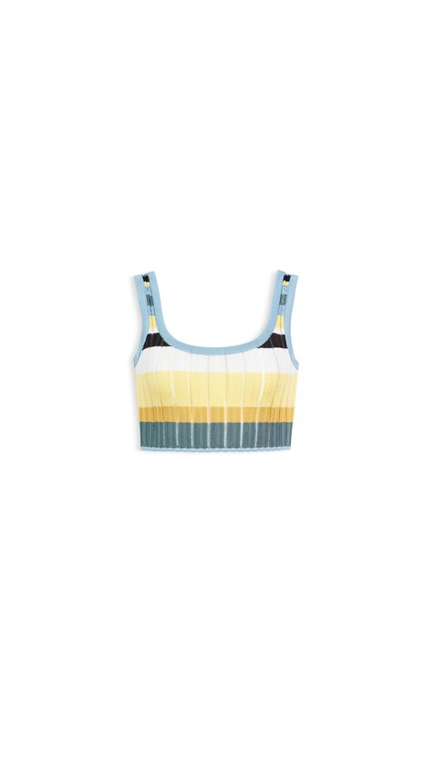 ALA&Iuml;A MULTICOLOR CRINOLINE BRALETTE MULTICOLOR YELLOW