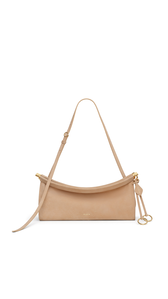 DESERT - ALA&Iuml;A LE CLICK EAST WEST MEDIUM BAG IN NUBUCK
