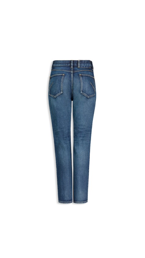 ALA&Iuml;A SKINNY DENIM JEANS DOCK BLUE - View 2