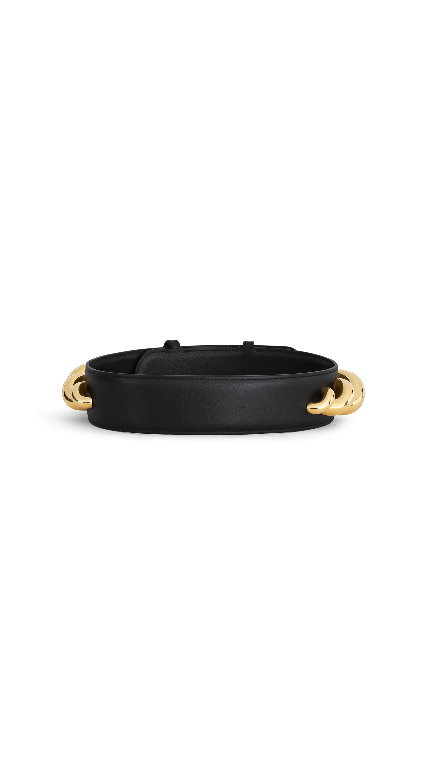 ALA&Iuml;A TORSION JEWEL BELT IN LEATHER BLACK