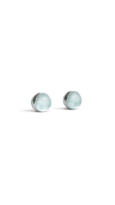 ALA&Iuml;A SPHERE EARRINGS PALE GREEN - View 2