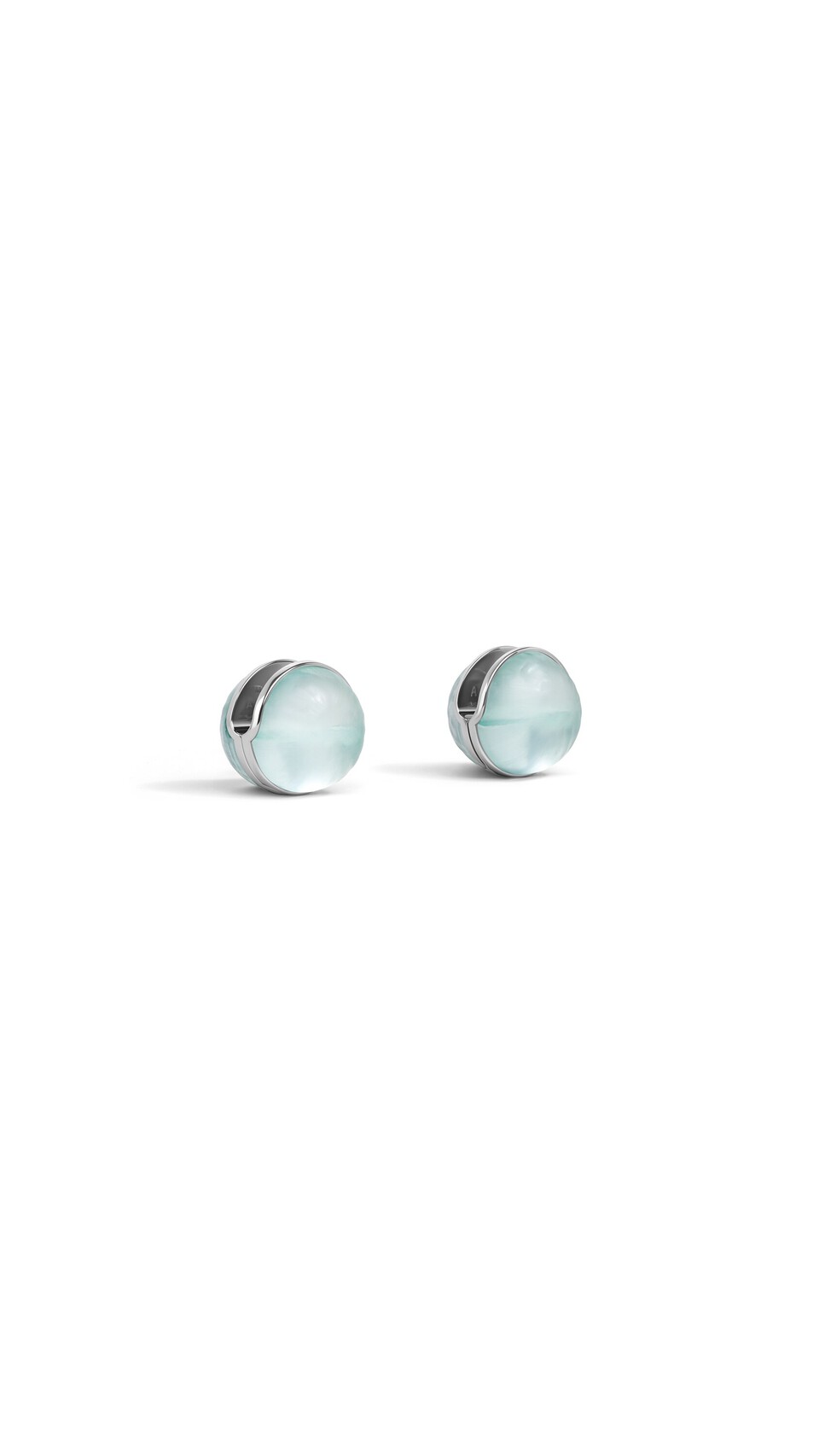 ALA&Iuml;A SPHERE EARRINGS PALE GREEN - View 3