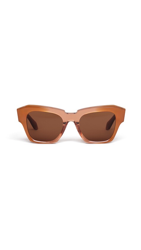 ALA&Iuml;A MELTED SQUARE SUNGLASSES CHESTNUT