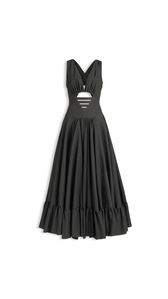 BLACK - ALA&Iuml;A DEESSE COTTON DRESS