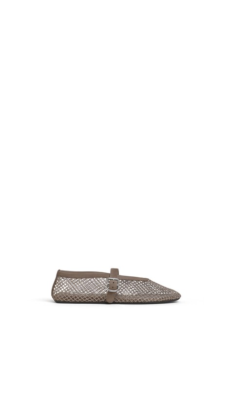 ALA&Iuml;A BALLET FLATS IN STRASS FISHNET 
