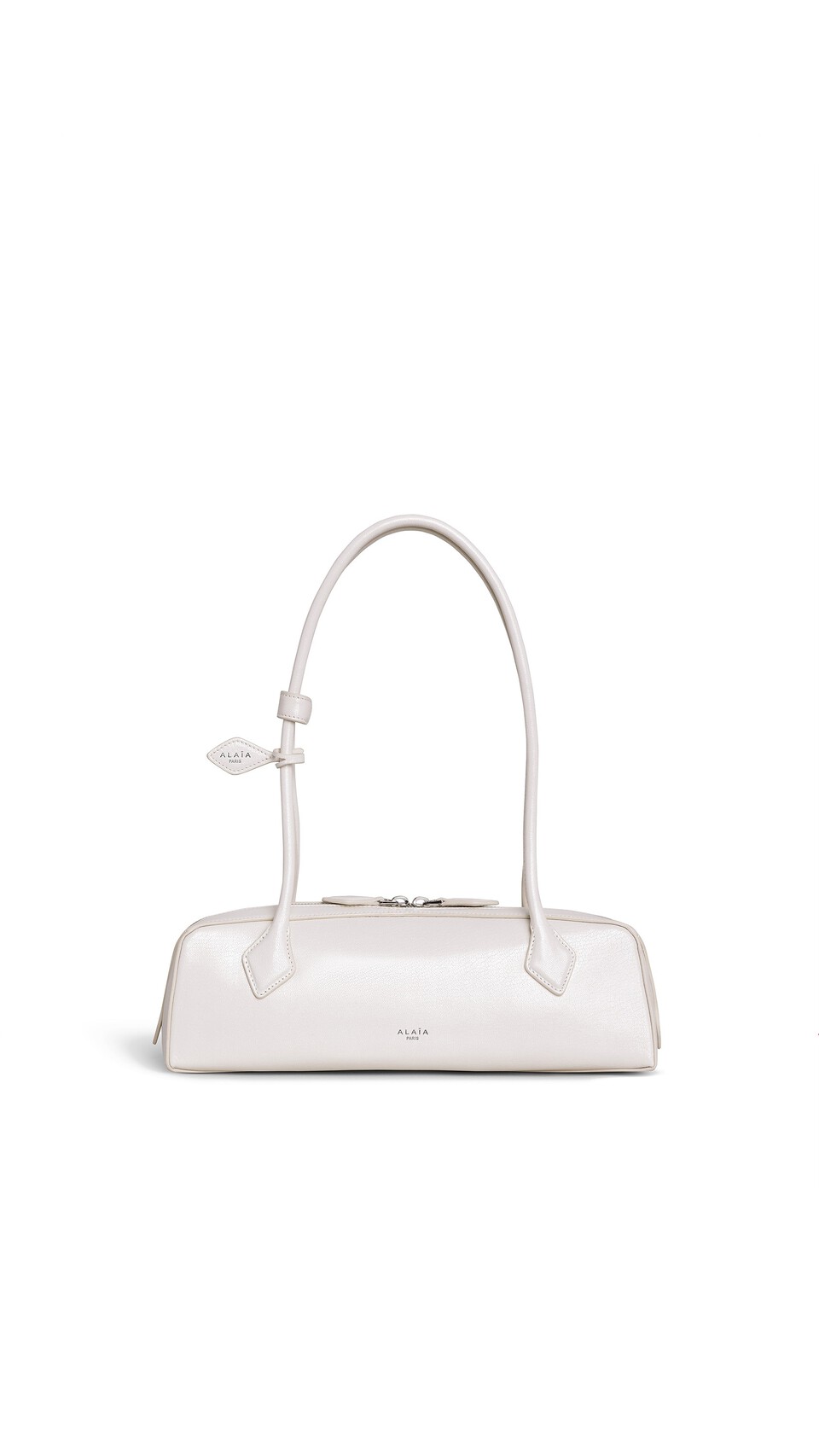 ALA&Iuml;A LE TECKEL MEDIUM BAG IN GOATSKIN IVORY