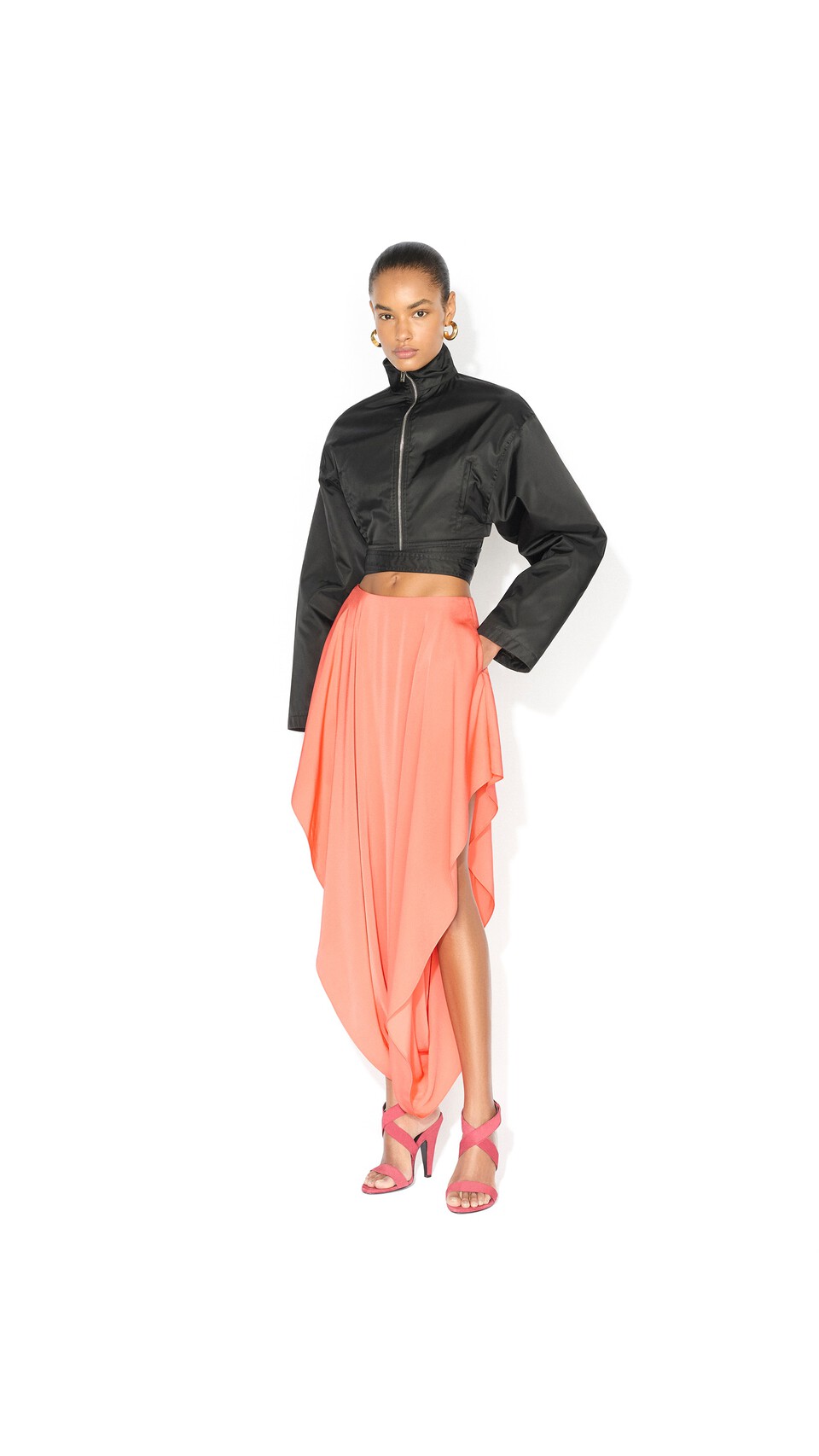 ALA&Iuml;A PEEK CADY SKIRT CORAL - View 2