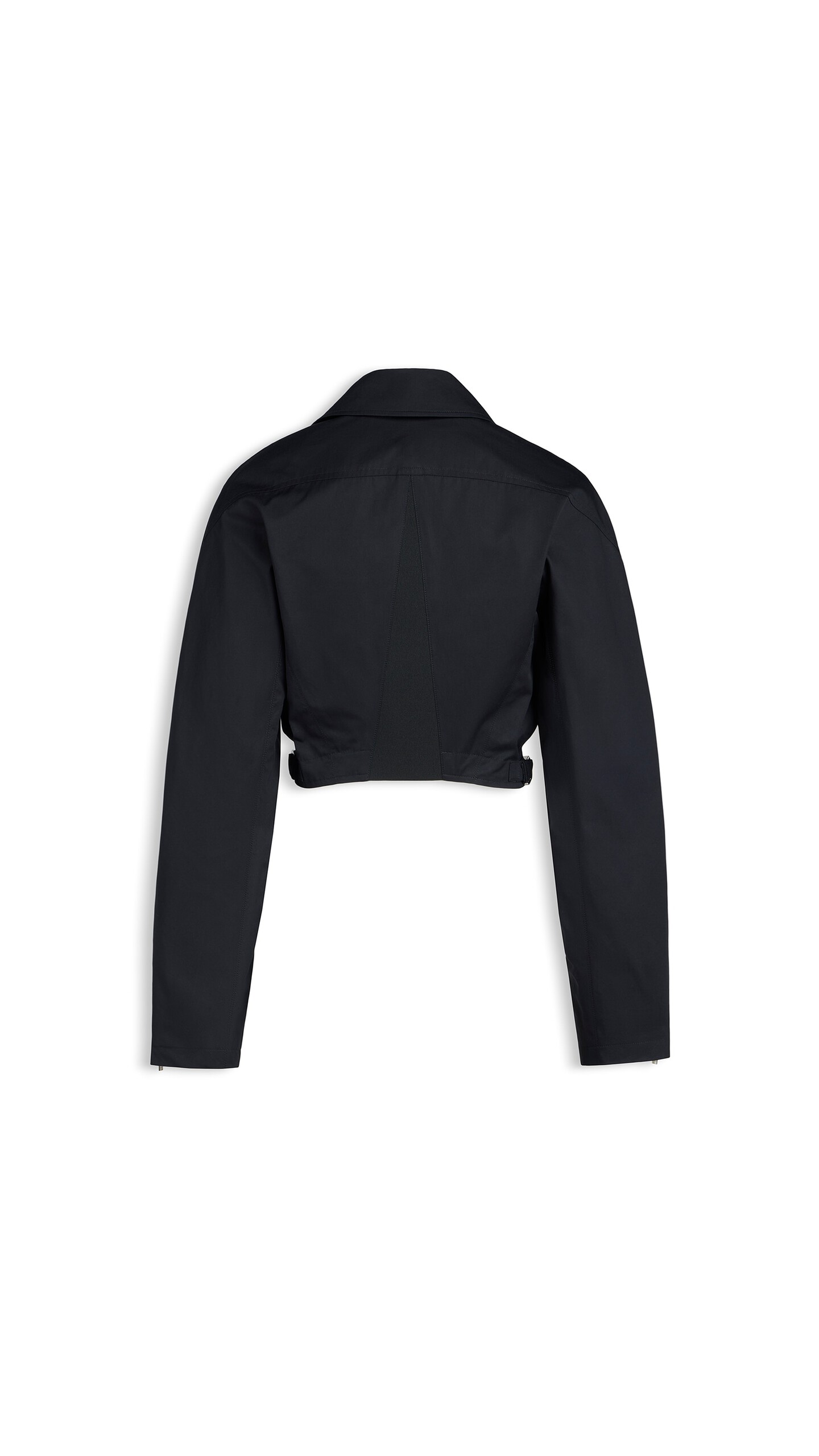 ALA&Iuml;A POPLIN BIKER JACKET BLACK - View 5