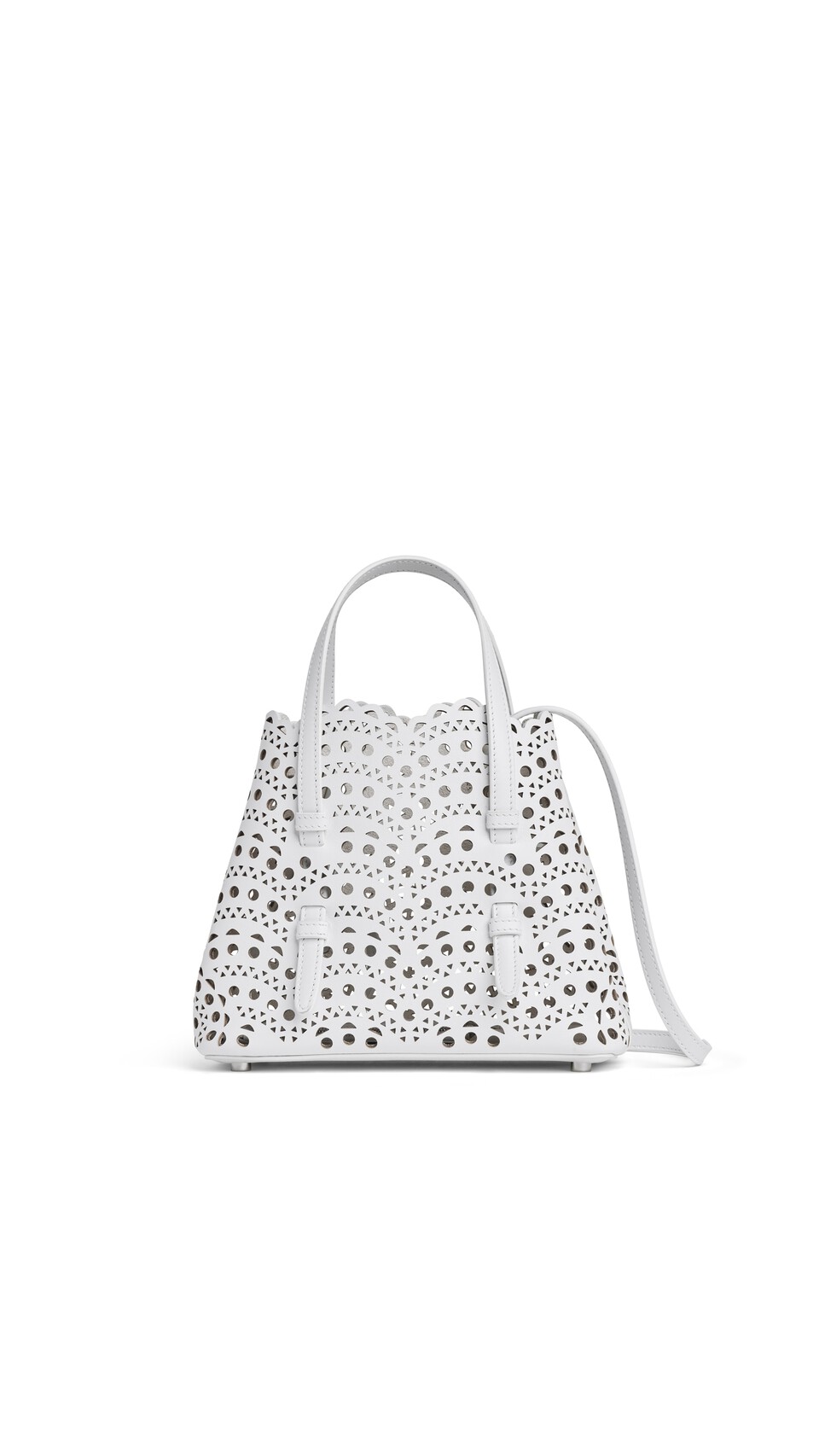 ALA&Iuml;A MINA 20 BAG IN VIENNE WAVE CALFSKIN OFF-WHITE