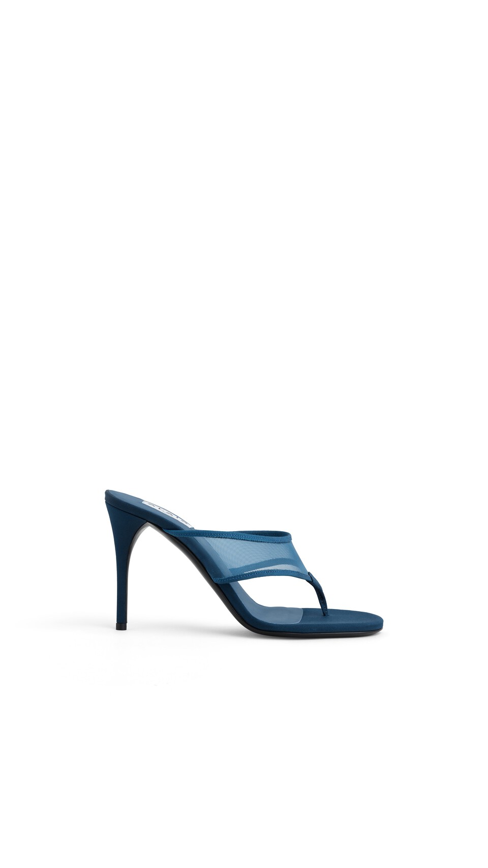 ALA&Iuml;A MULES TONG IN MESH FADED BLUE