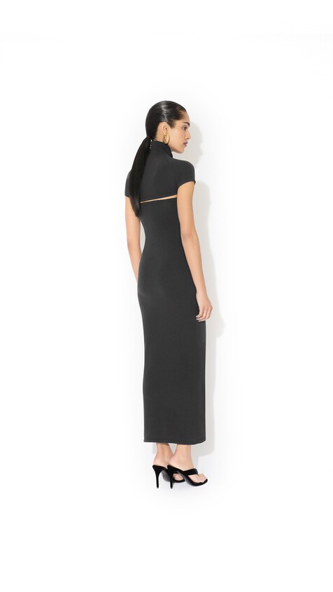 SECOND-SKIN KNIT CUT-OUT DRESS