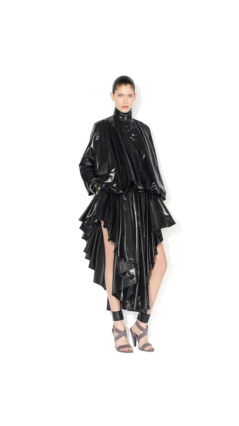 ALA&Iuml;A BALLOON NYLON JACKET BLACK - View 2