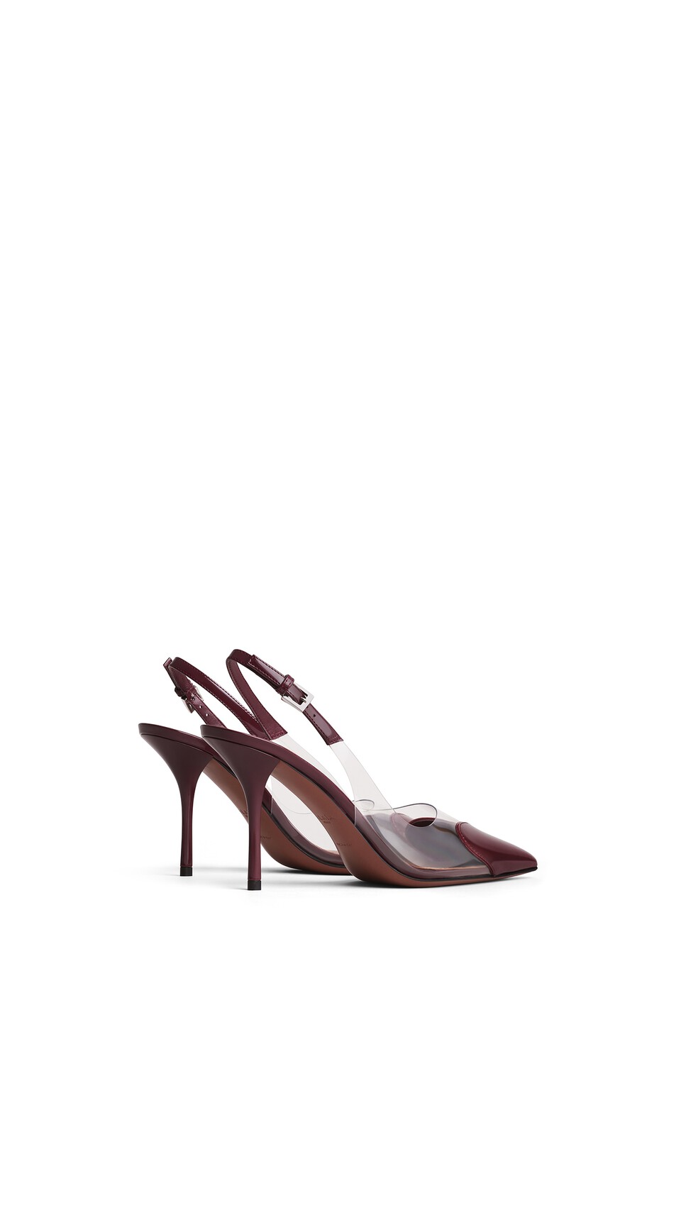 ALA&Iuml;A LE C&OElig;UR SLINGBACKS IN PATENT LEATHER  GARNET RED - View 3