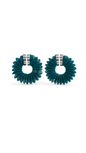 CHINA BLUE - ALA&Iuml;A SPIRAL HOOPS EARRINGS