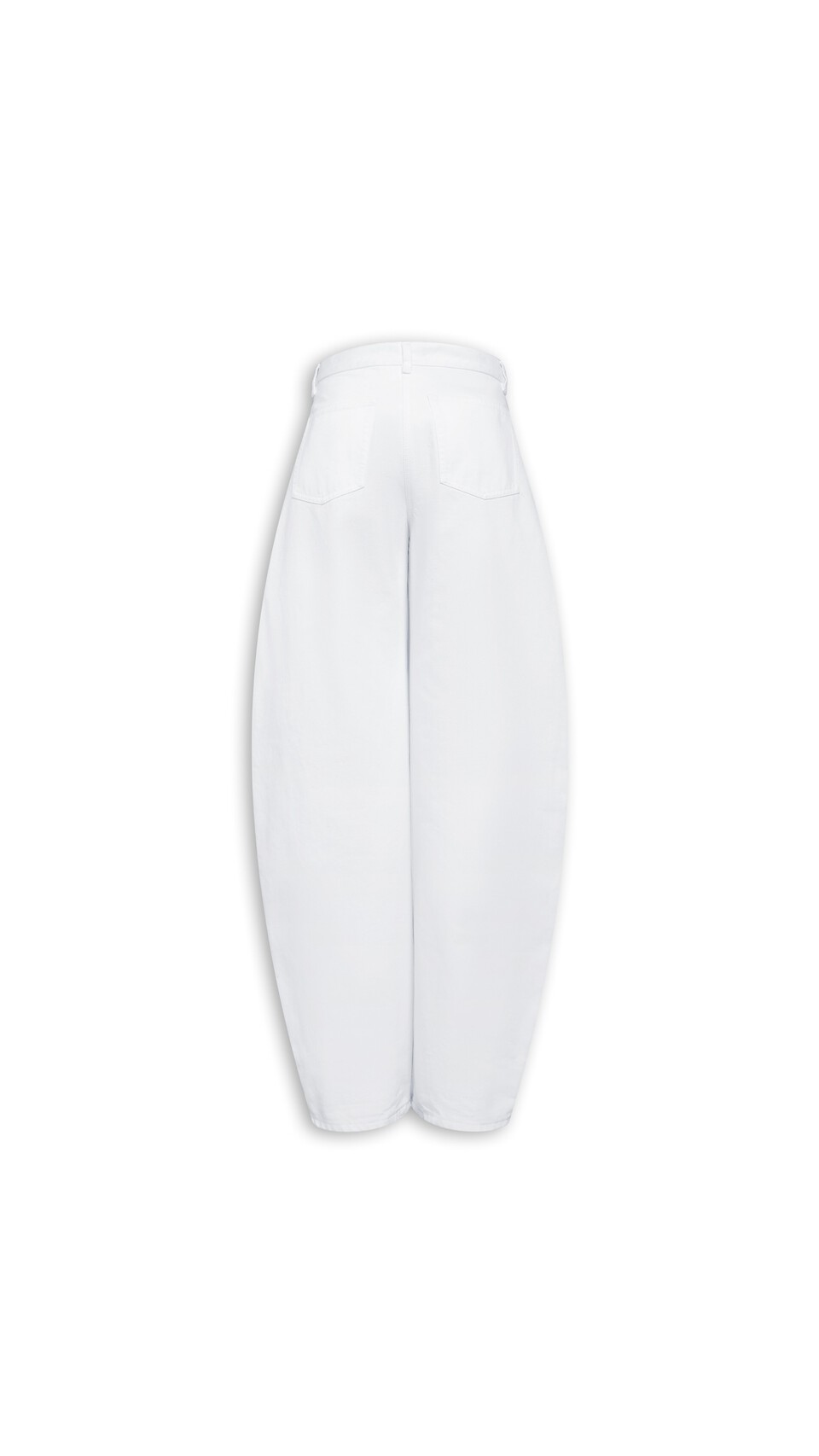 ALA&Iuml;A LOW-WAIST ROUND JEANS WHITE - View 4