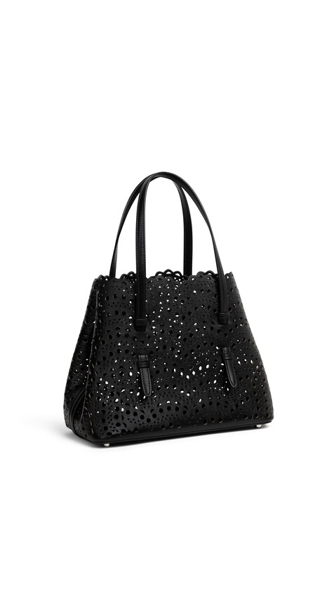 ALA&Iuml;A MINA 25 BAG IN VIENNE WAVE CALFSKIN BLACK - View 2
