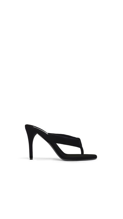 HEEL THONG MULES IN VELVET