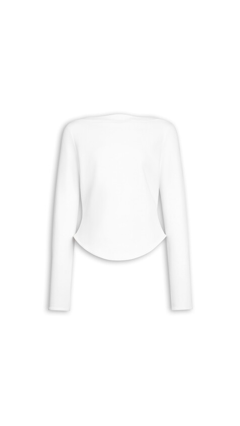 ALA&Iuml;A COTTON T-SHIRT WHITE