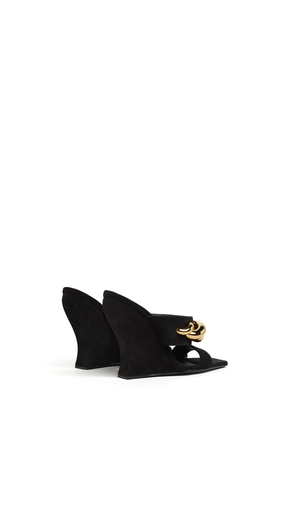 ALA&Iuml;A WAVE JEWEL MULES IN SUEDE BLACK - View 3
