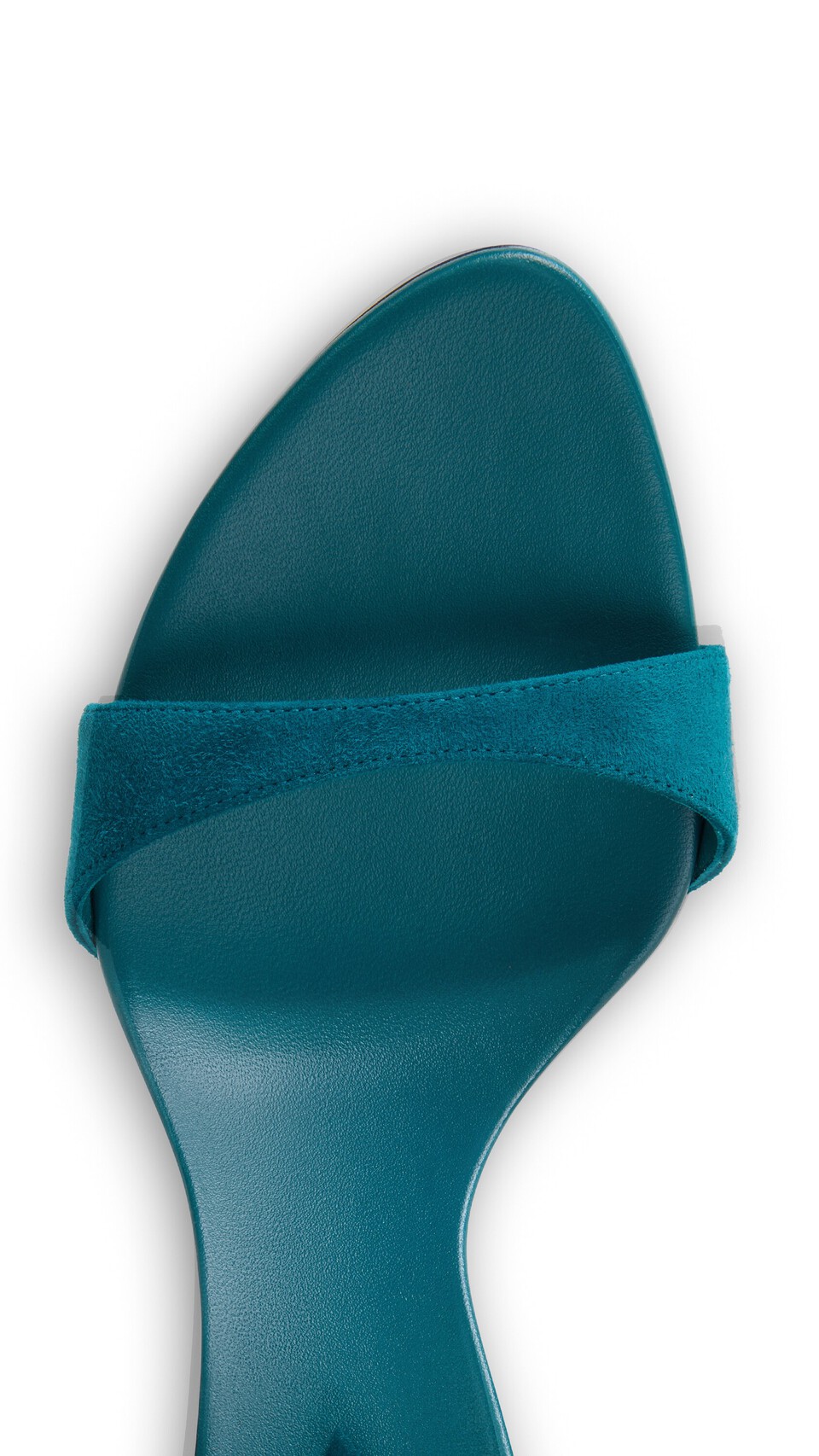 ALA&Iuml;A DROP STRAPPY SANDALS IN SUEDE CHINA BLUE - View 4