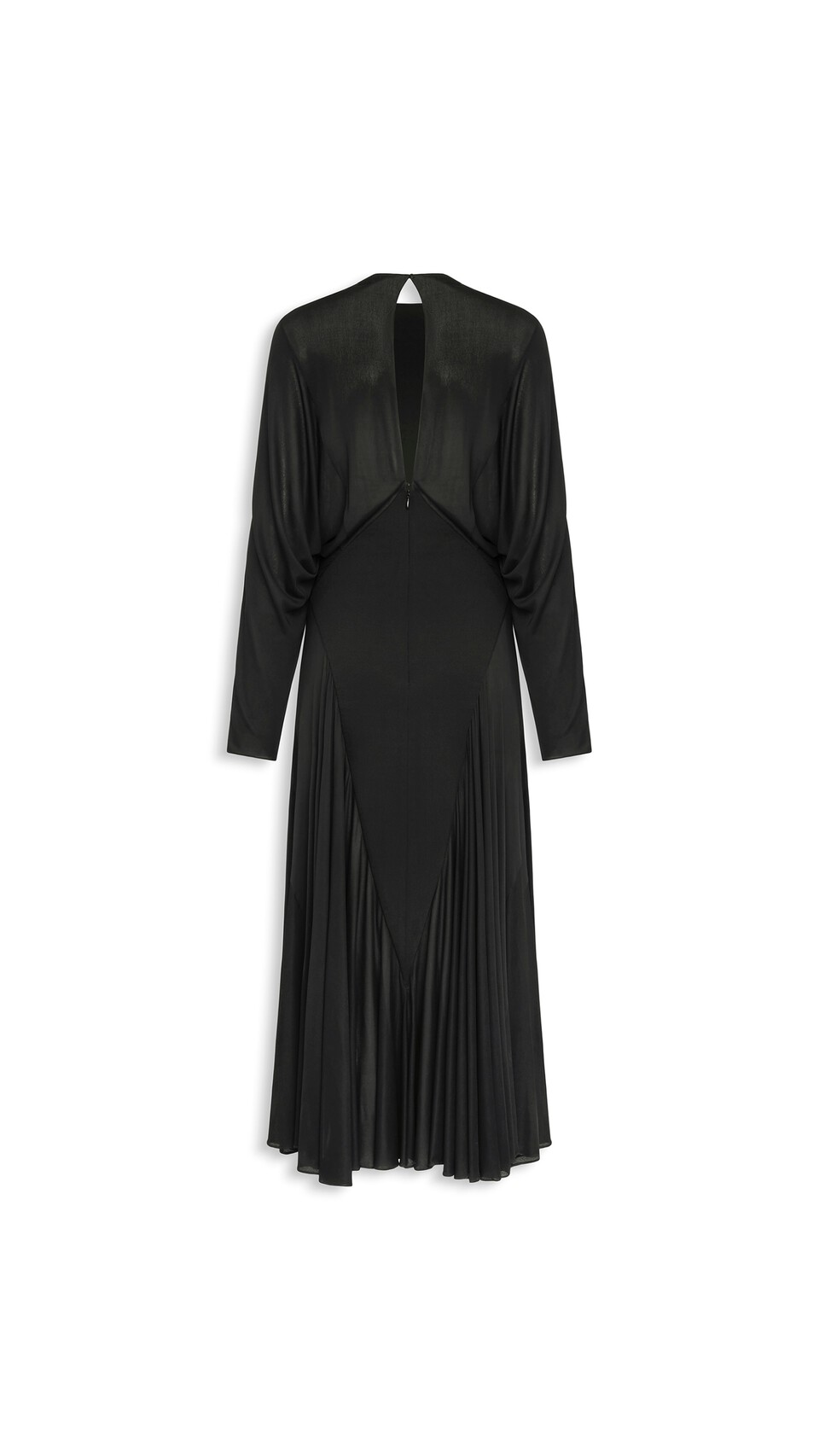 ALA&Iuml;A FLUID JERSEY DRESS BLACK - View 5