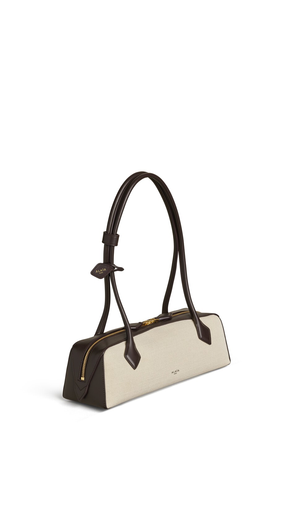 ALA&Iuml;A LE TECKEL MEDIUM BAG IN CANVAS NATURAL - View 2