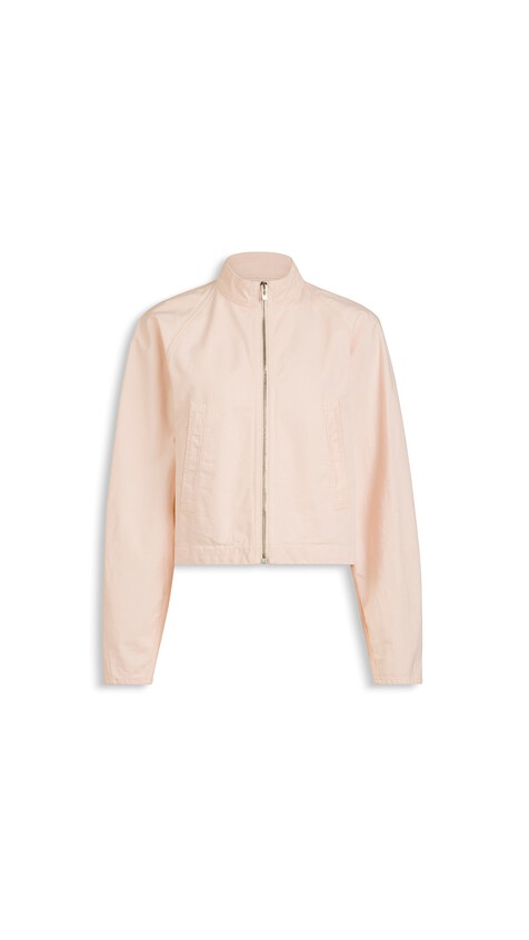 ALA&Iuml;A ROUND DENIM JACKET PINK