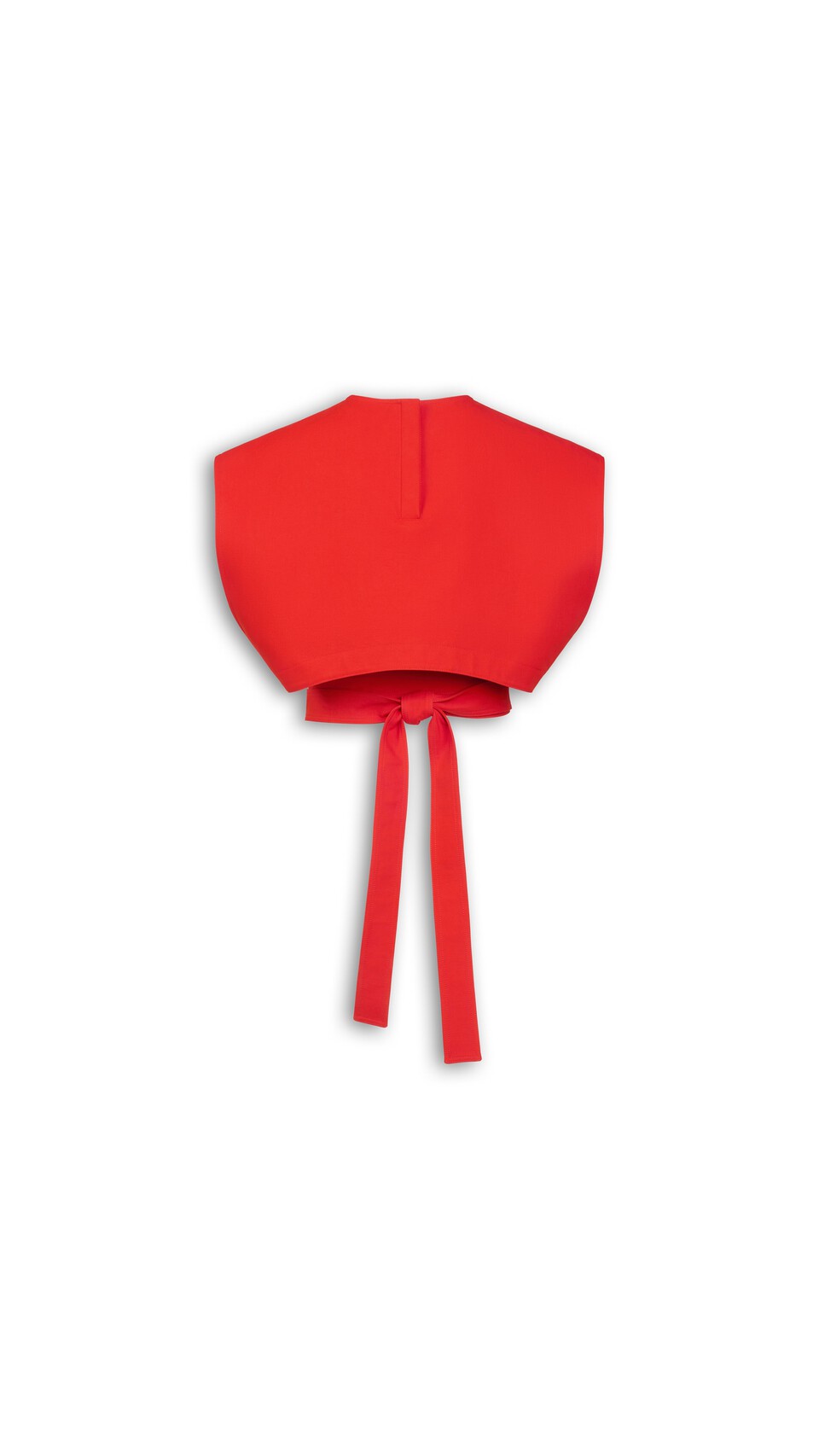ALA&Iuml;A BELTED COTTON TOP BLOOD ORANGE - View 5
