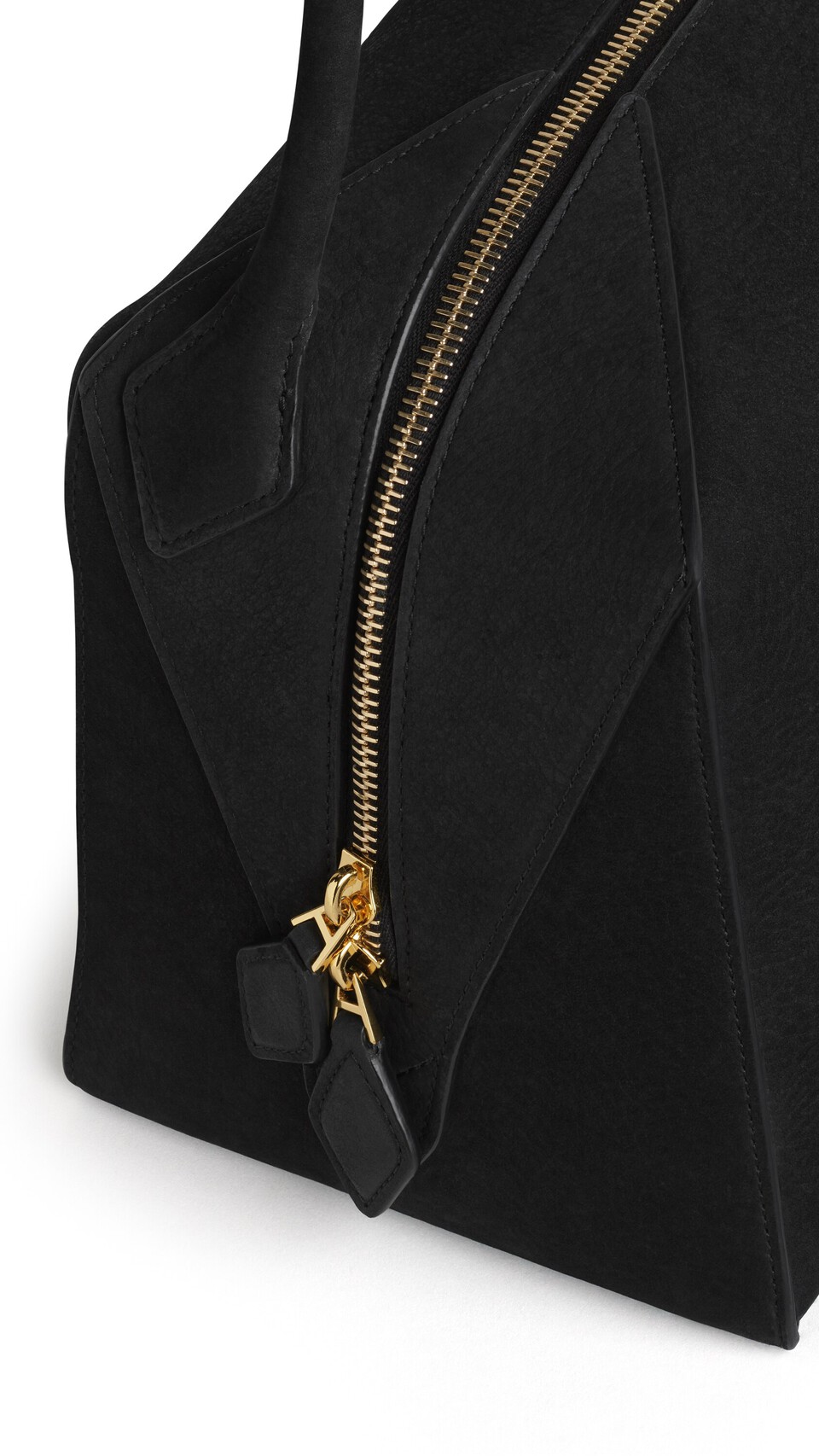 ALA&Iuml;A LE BOULEDOGUE BAG IN NUBUCK BLACK - View 3
