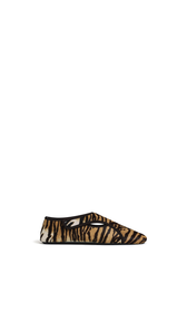 NATURAL - ALA&Iuml;A FLEX SLIPPERS IN HAIRCALF