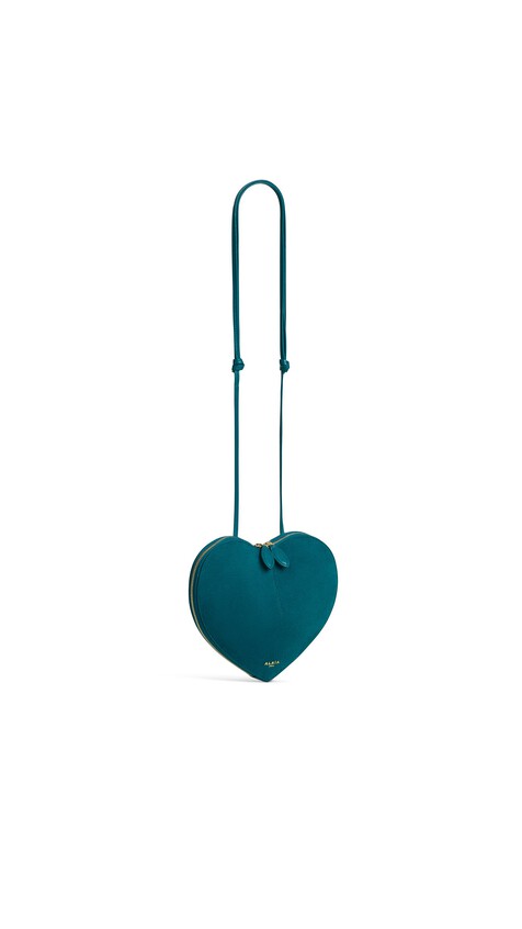 ALA&Iuml;A LE C&OElig;UR BI-MATERIAL BAG IN LEATHER CHINA BLUE - View 2