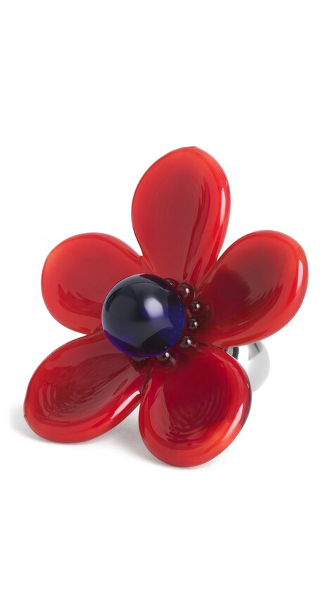 ALA&Iuml;A BLOOM EARRINGS RED - View 2