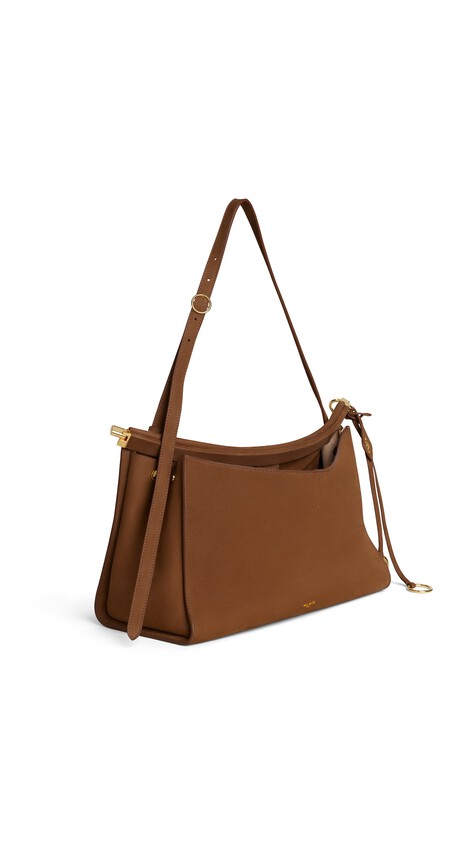 ALA&Iuml;A LE CLICK POCKET 35 BAG IN NUBUCK BROWN - View 2