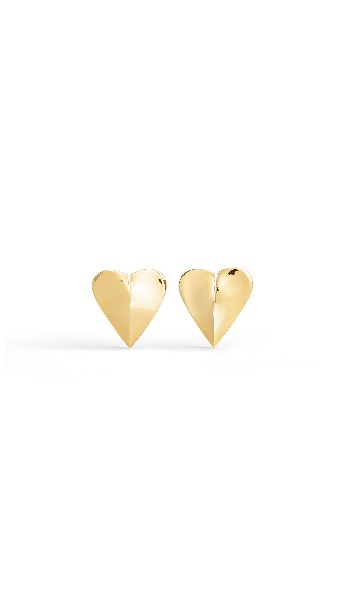 ALA&Iuml;A LE C&OElig;UR TORN EARRINGS YELLOW GOLD METALS