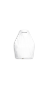 WHITE - ALA&Iuml;A COTTON POPLIN TOP