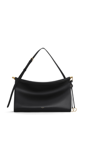 BLACK - ALA&Iuml;A LE CLICK EAST WEST LARGE BAG IN CALFSKIN