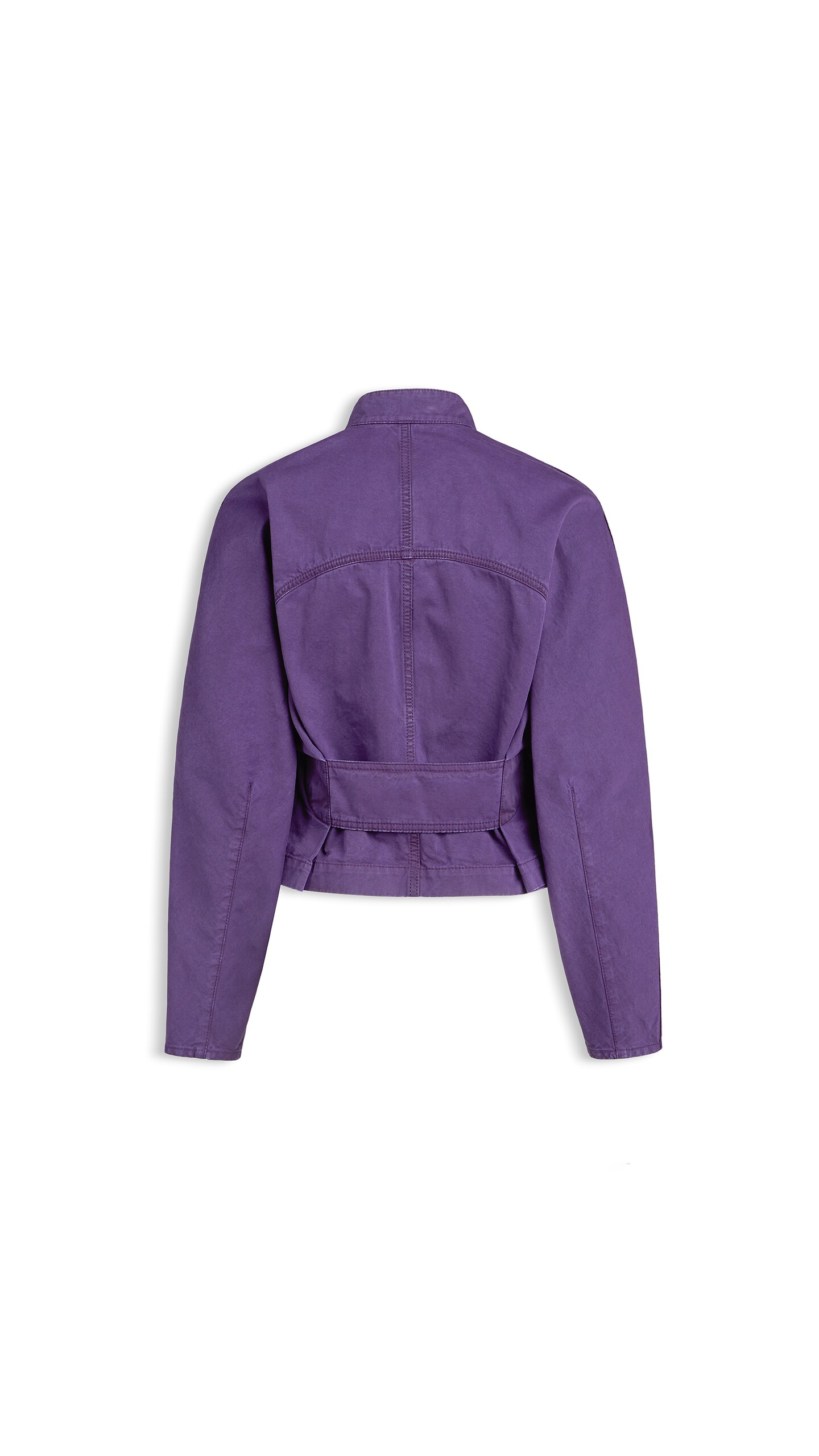 ALA&Iuml;A ROUND DENIM JACKET VIOLET - View 5