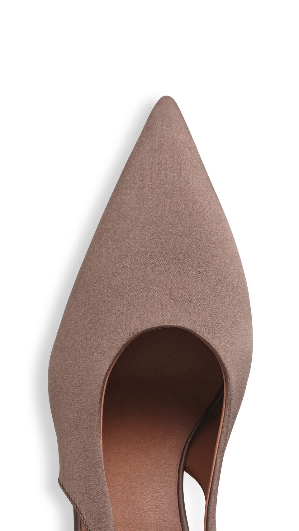 ALA&Iuml;A CUBE WEDGE SLINGBACKS IN SATIN CHESTNUT - View 4