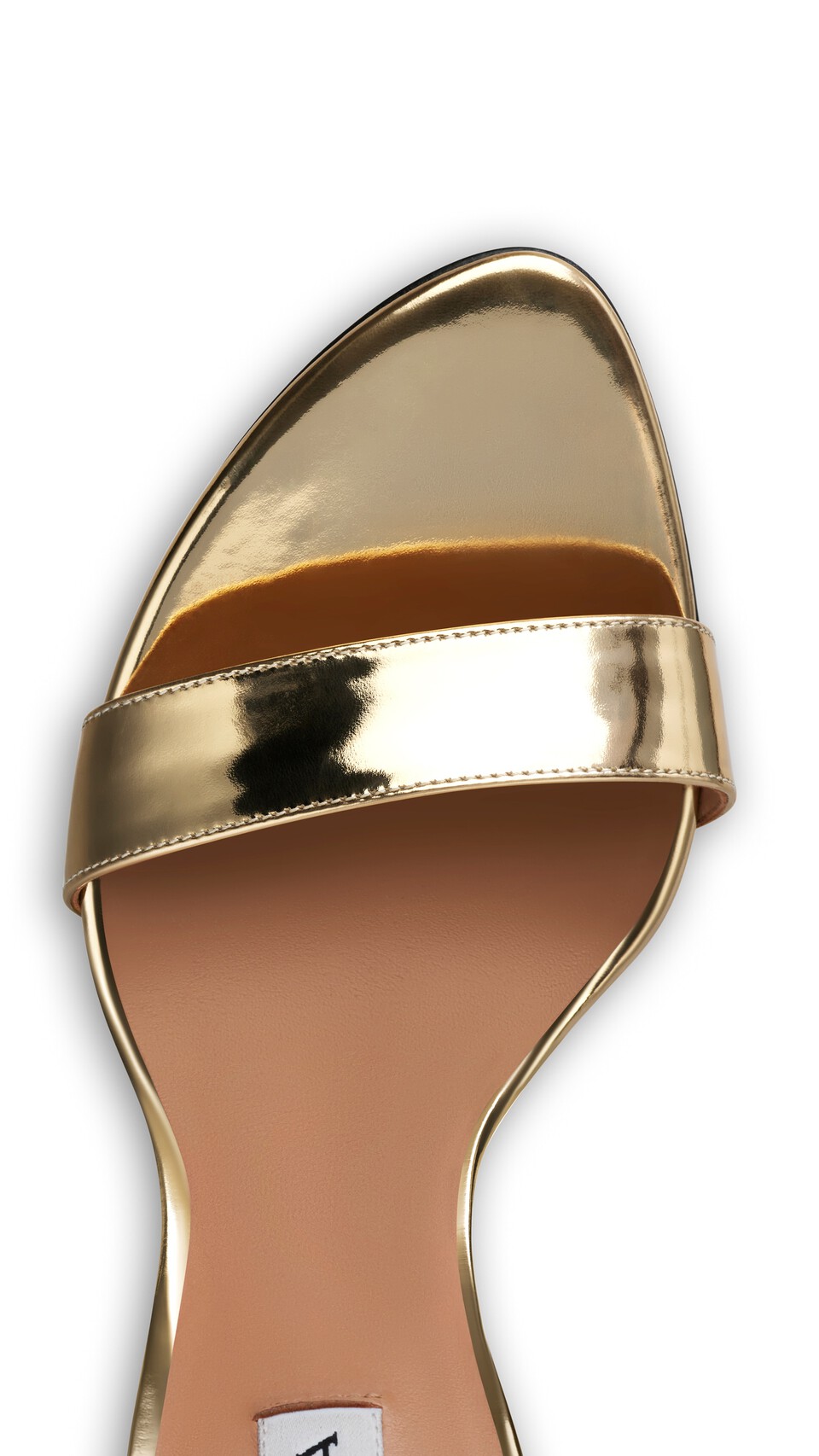 ALA&Iuml;A CONE SANDALS IN MIRROR FABRIC PLATINUM - View 4